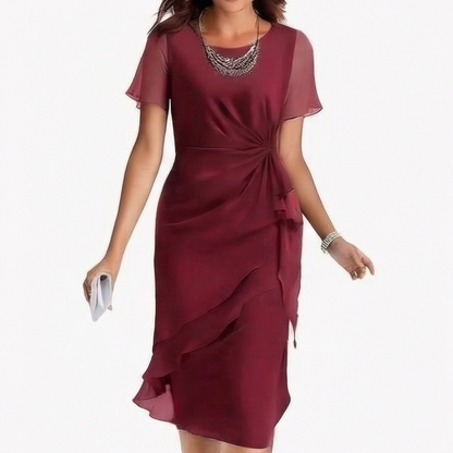 Velara™ – Gathered Twist Waist Dress