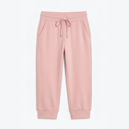 Lunara™ – Soft Cotton Drawstring Capri Joggers