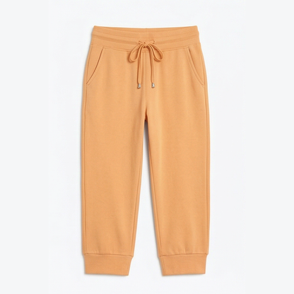 Lunara™ – Soft Cotton Drawstring Capri Joggers