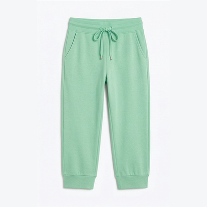 Lunara™ – Soft Cotton Drawstring Capri Joggers