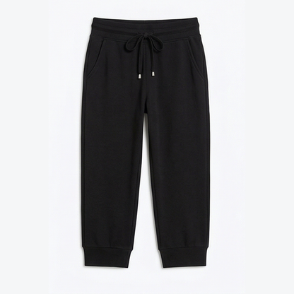 Lunara™ – Soft Cotton Drawstring Capri Joggers