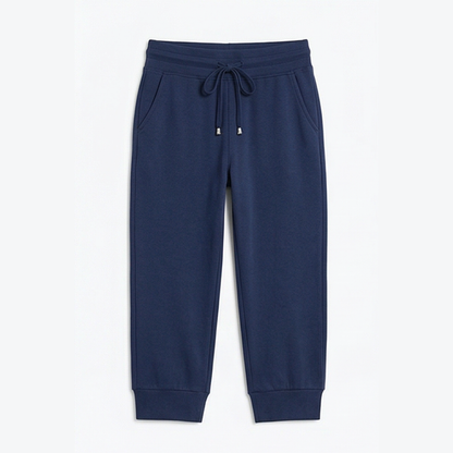 Lunara™ – Soft Cotton Drawstring Capri Joggers