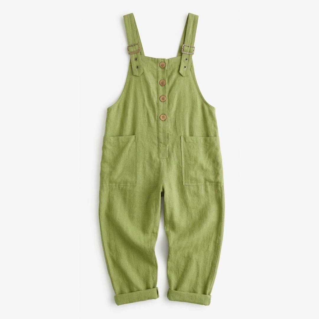 Slowlinen™ – Loose Button-Front Overalls