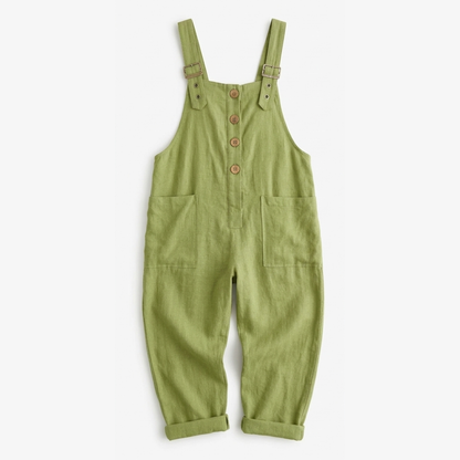 Slowlinen™ – Loose Button-Front Overalls