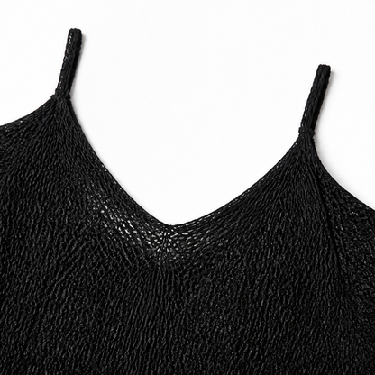 Solenya™ – Open-Knit Cold-Shoulder Boho Top