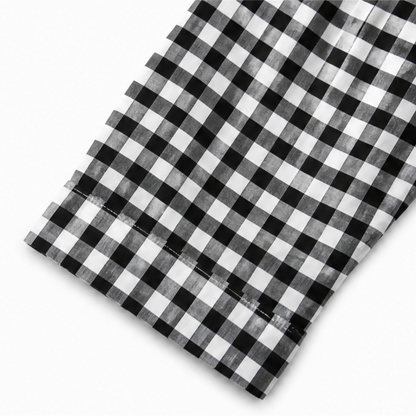 Harlowe™ – Gingham Button-Front Maxi Shirt Dress with Side Slits