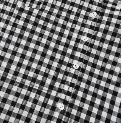 Harlowe™ – Gingham Button-Front Maxi Shirt Dress with Side Slits