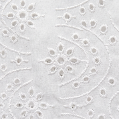 Florelle – Embroidered Eyelet Button Blouse