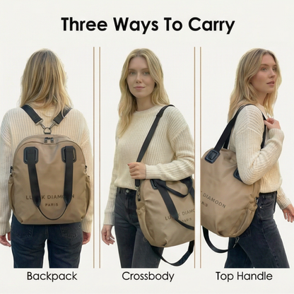 Carryé – Women's 3-in-1 Convertible Nylon Backpack