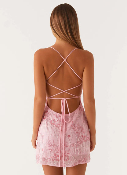 Kyline - Embroidered Mini Dress
