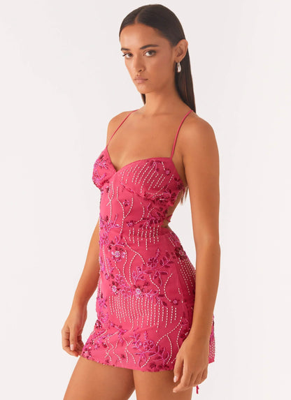 Kyline - Embroidered Mini Dress