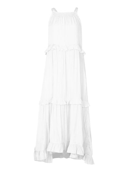 Tiered Ruffle Sleeveless Maxi Dress