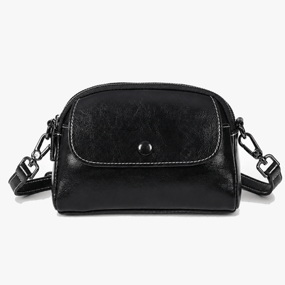 Bellana – Glossy Genuine Leather Shoulder Bag for Women