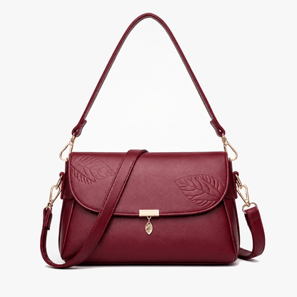 Leafara - Elegant Crossbody Bag with Leaf Detail
