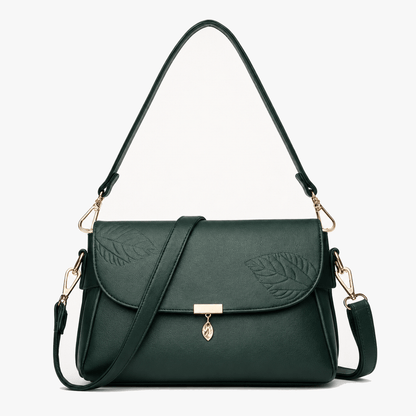 Leafara - Elegant Crossbody Bag with Leaf Detail