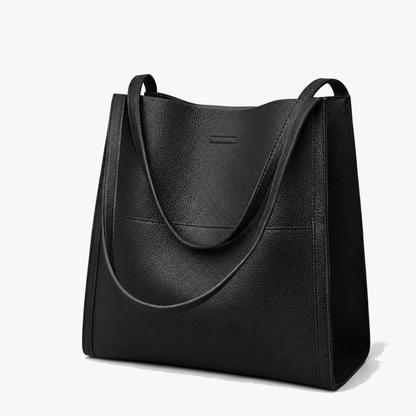 Solenne – Soft Leather Shoulder Tote