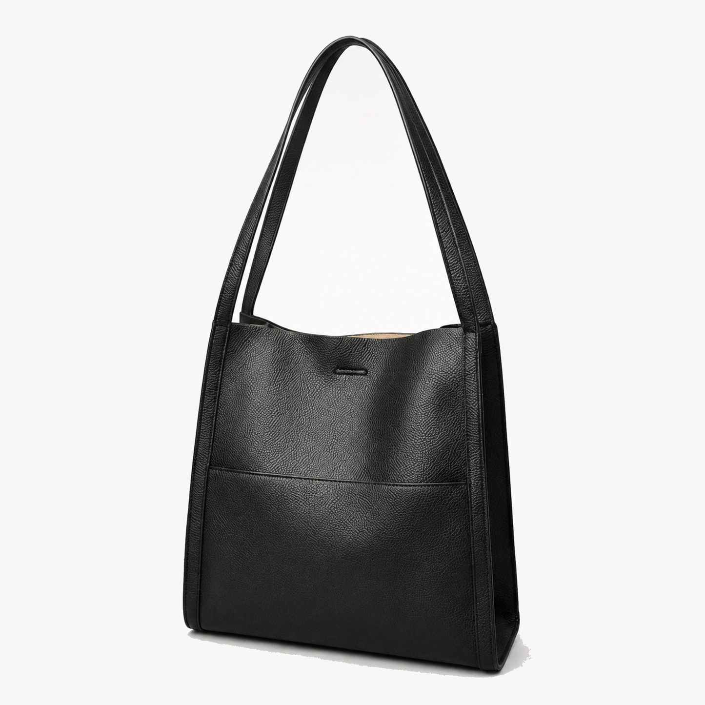 Tessara - Structured Pebbled Leather Tote Bag