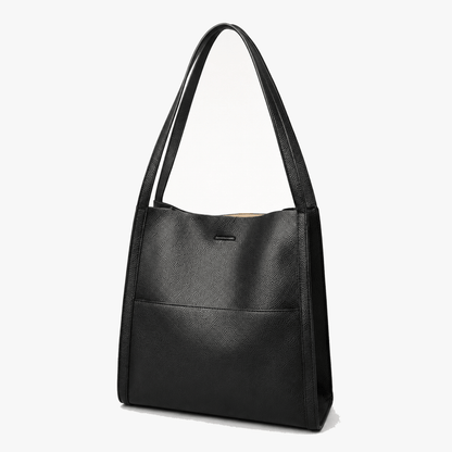 Tessara - Structured Pebbled Leather Tote Bag