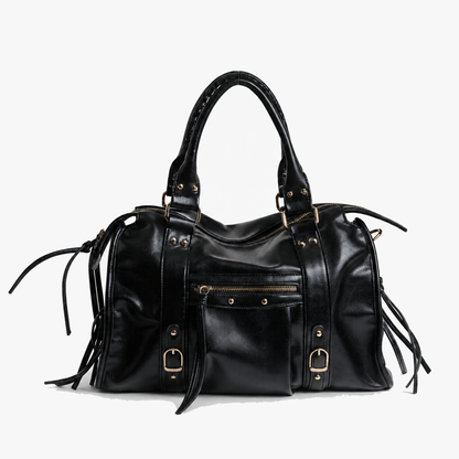 Vivara – Gold Detail Moto Satchel Bag