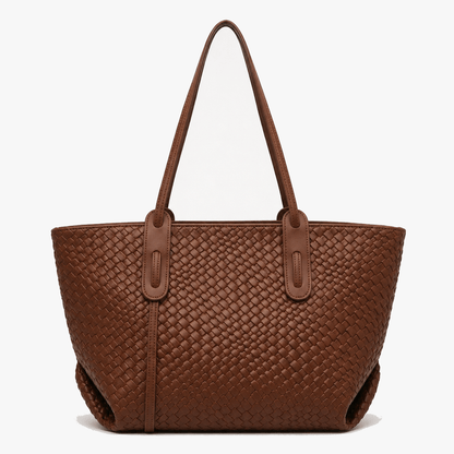 Ardenna – Woven Faux Leather Tote