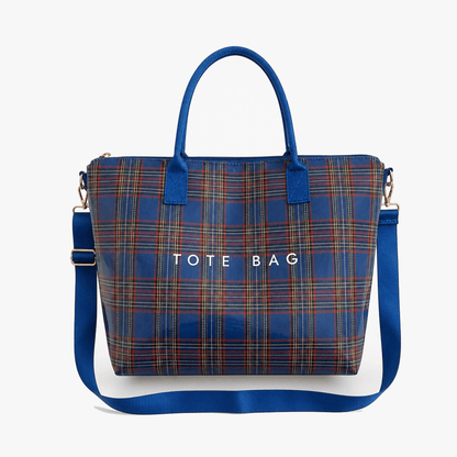 Carroway – Glossy Checkered Tote Bag