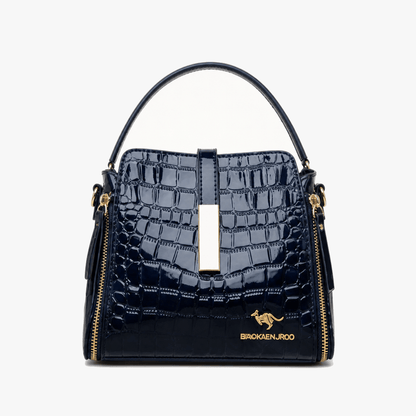Velora™ – Glossy Croc Crossbody Handbag