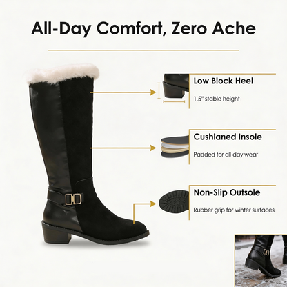 Velara - Women's fleece lined knee high winter boots