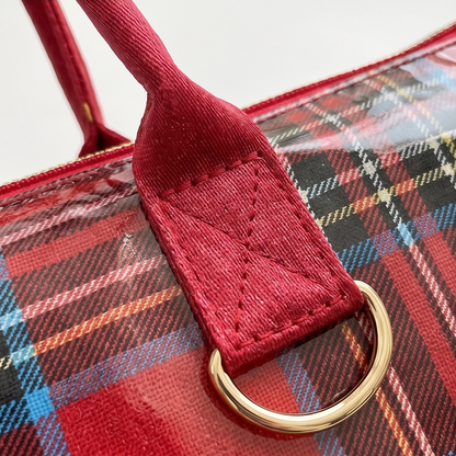 Carroway – Glossy Checkered Tote Bag