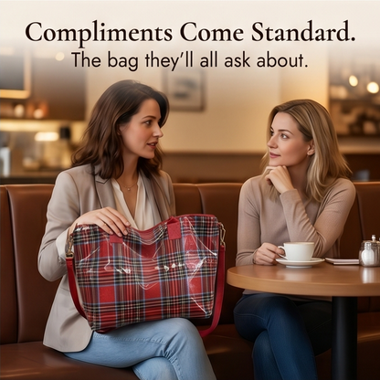 Carroway – Glossy Checkered Tote Bag