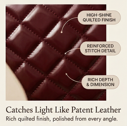 Belaire – Quilted Handbag with Silk Scarf Handles