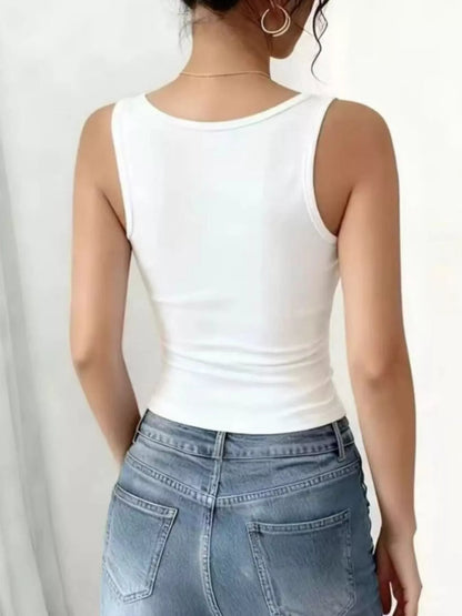 Lace Trim Vacation Tank Top