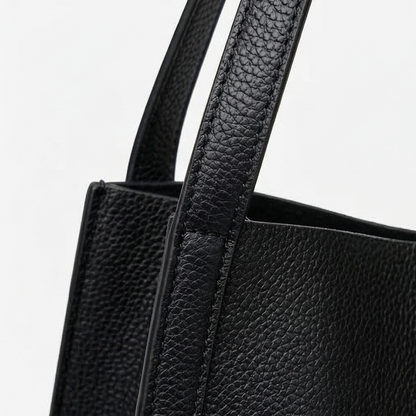 Tessara - Structured Pebbled Leather Tote Bag