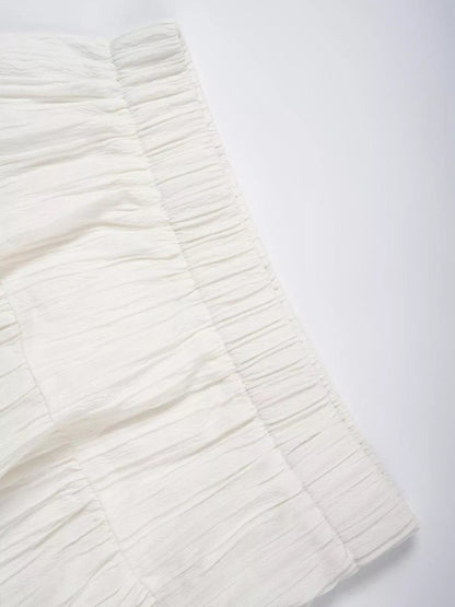 Flowy Tiered Ruched Maxi Skirt