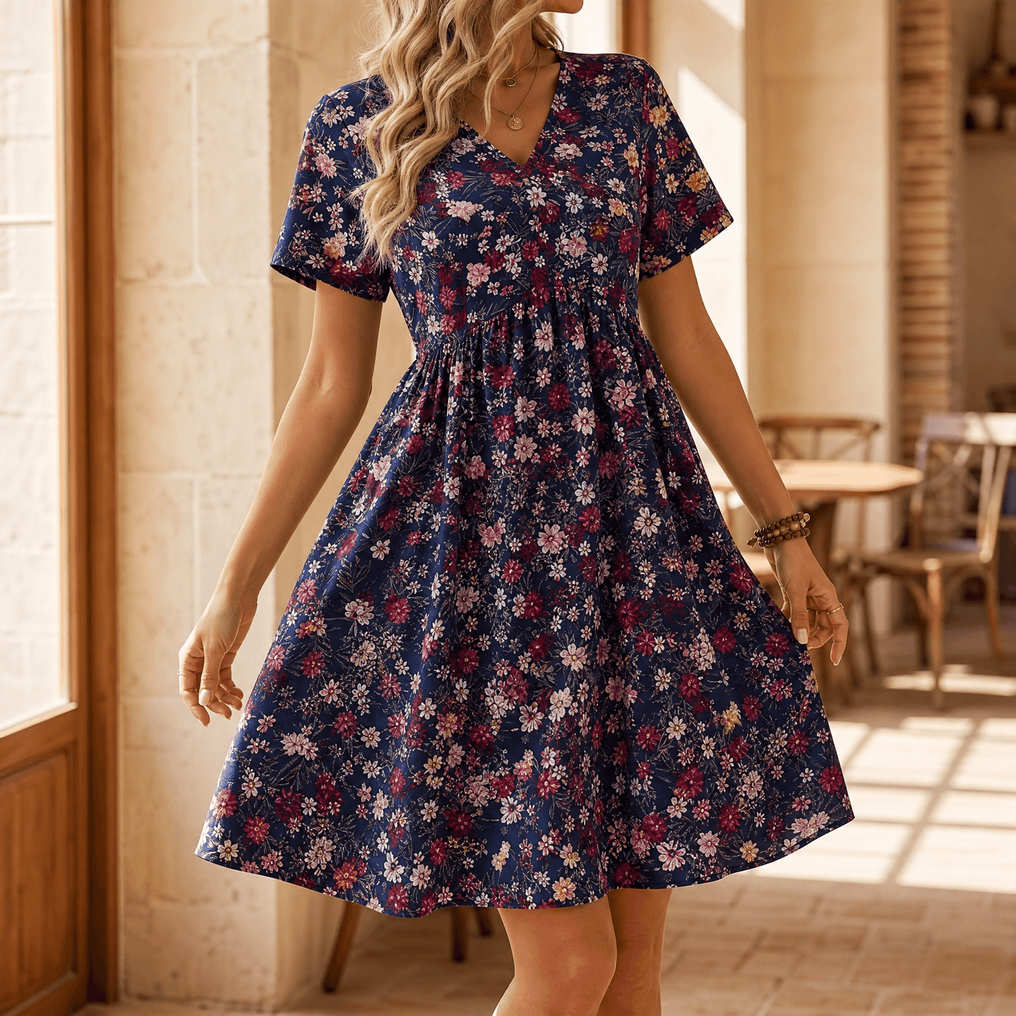 Florelle – Women's Flowy Floral Midi Dress