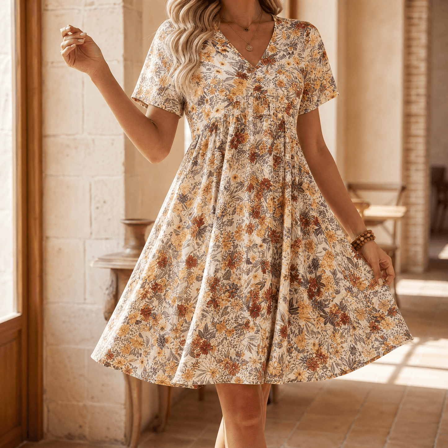 Florelle – Women's Flowy Floral Midi Dress
