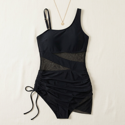 Rivara™ Ruched Mesh One Piece Swimsuit