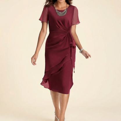 Velara – Women's Gathered Twist-Waist Dress