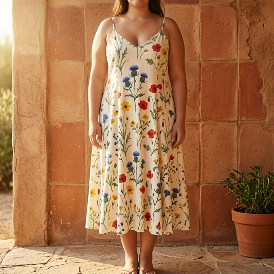 Floressa – Women's Wildflower A-Line Midi Sundress