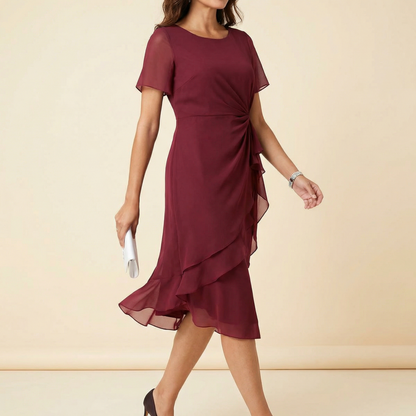 Velara – Women's Gathered Twist-Waist Dress