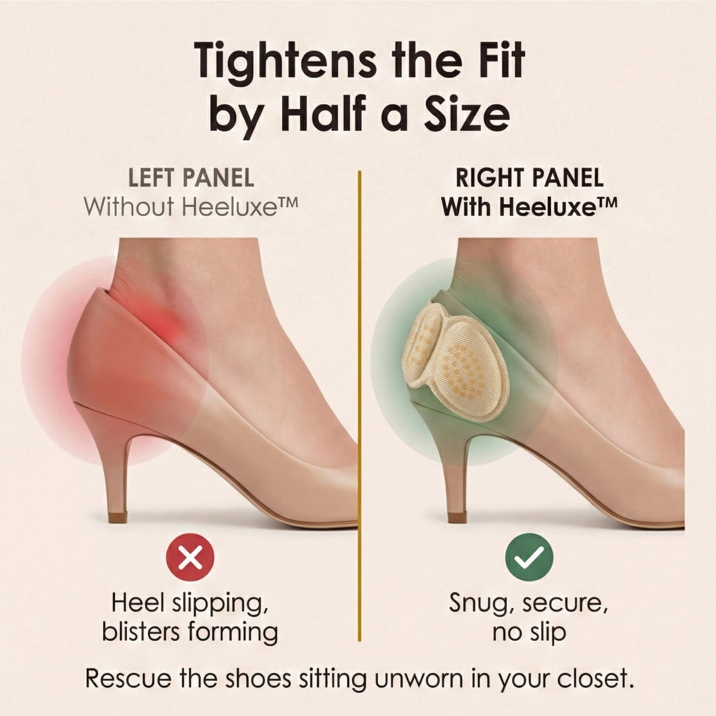Heeluxe – Cushioned Heel Grips for All Day Comfort
