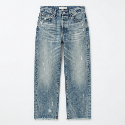 Vivara™ – Retro Fringed Cropped Straight Leg Jeans
