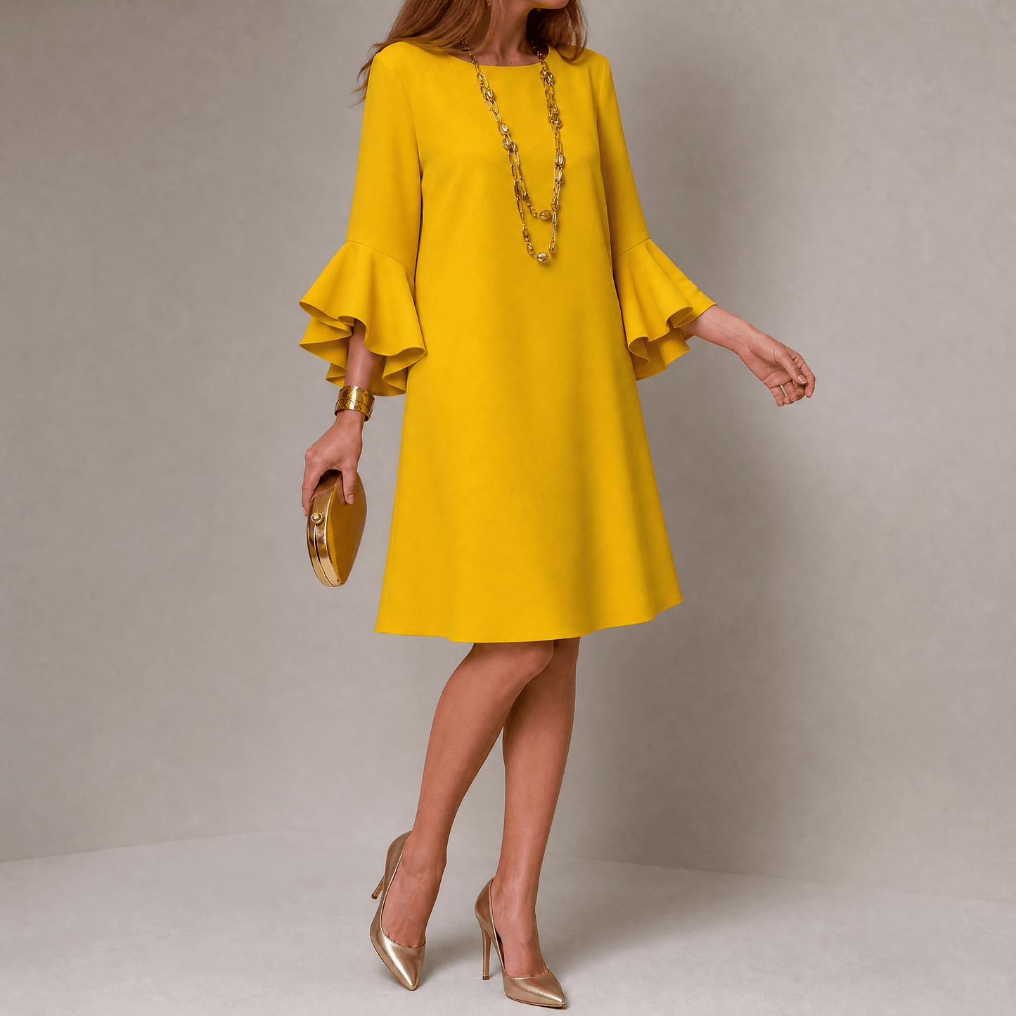 Hilaria – Women's Statement Bell Sleeve Mini Dress