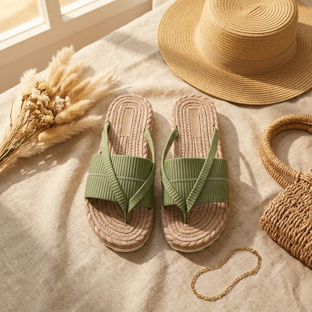 Lunara™ - Soft Espadrille-Style Slide Sandals