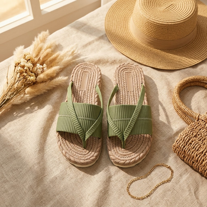 Lunara™ - Soft Espadrille-Style Slide Sandals
