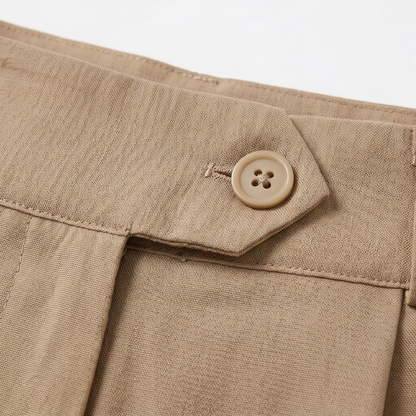 Lunavia™ - High-Waist Pleated Tailored Shorts