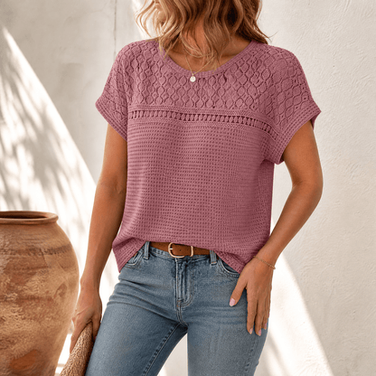 Lunavia – Women's Breezy Open-Weave Knit Top