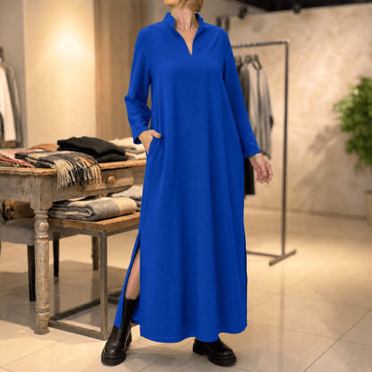 Lunavia – Women's Loose Maxi Dress with Side Slits