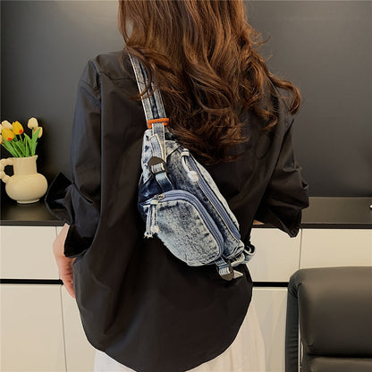 Avalon Washed Denim Sling Bag