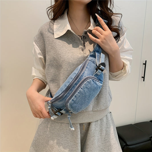 Avalon Washed Denim Sling Bag