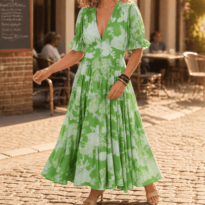 Minelda – Women's Flowing Floral Maxi Dress